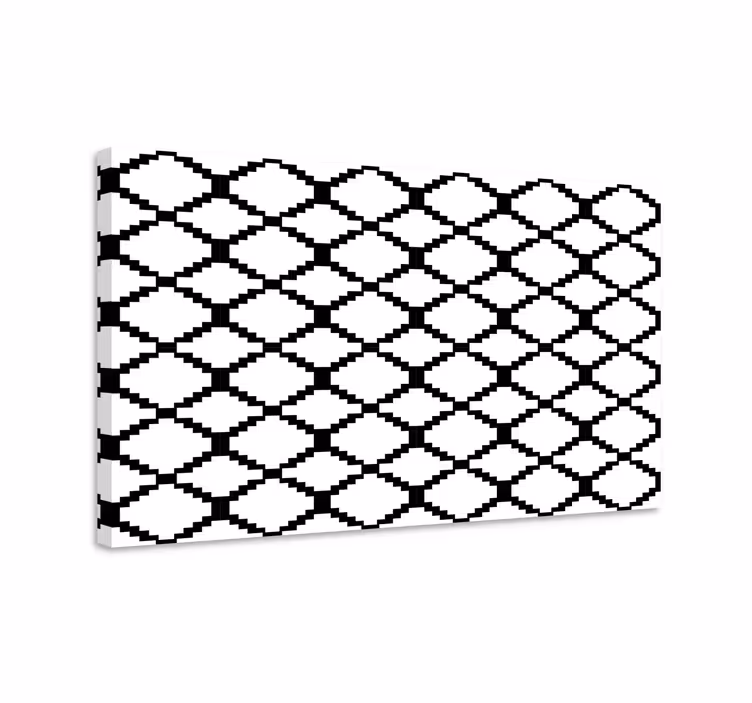BLACK AND WHITE PATTERN geometric canvas - TenStickers