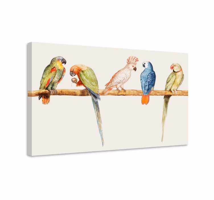 Love Birds on Tree Tree wall canvas - TenStickers