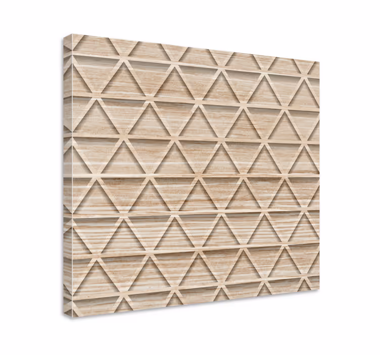 Geometric canvas elevated triangle patterns - TenStickers
