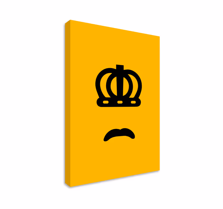 Abstract wall art 1 crown face emblem art - TenStickers
