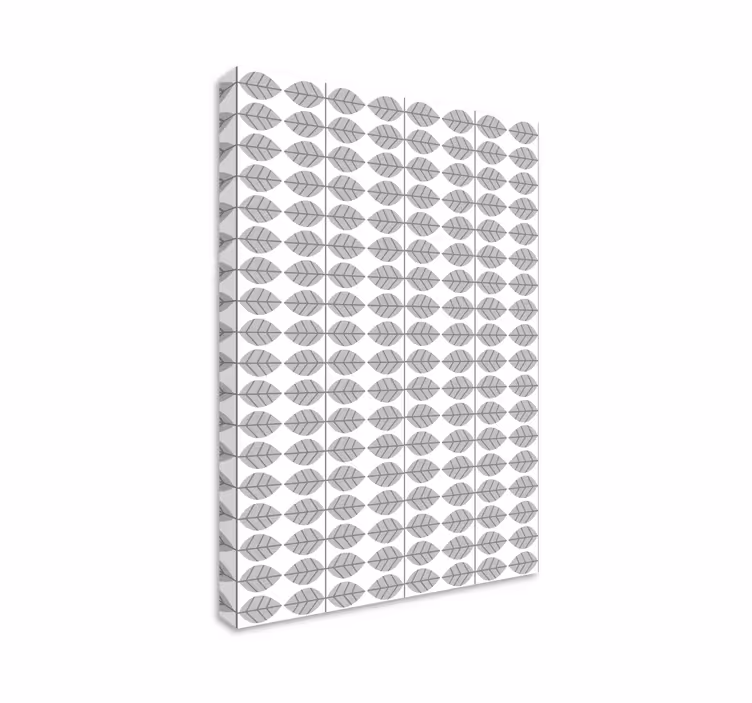 Flowers canvas with artistic leaf design - TenStickers