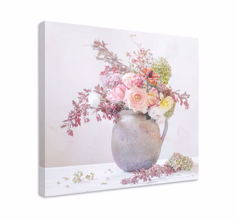 Flowers canvas botanical composition elegance - TenStickers