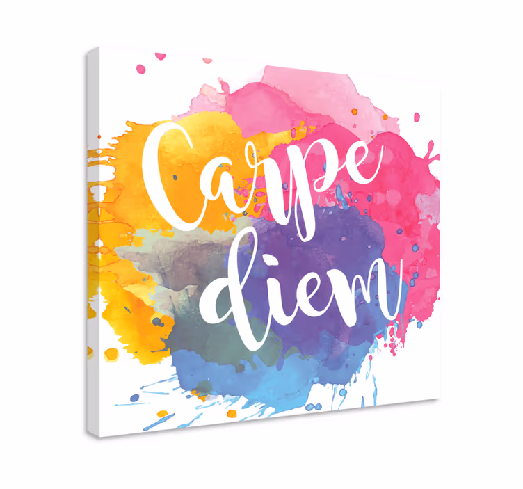 Quote canvas seize the day art - TenStickers