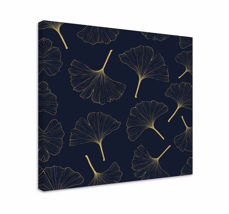 Flowers canvas gingko leaf design - TenStickers