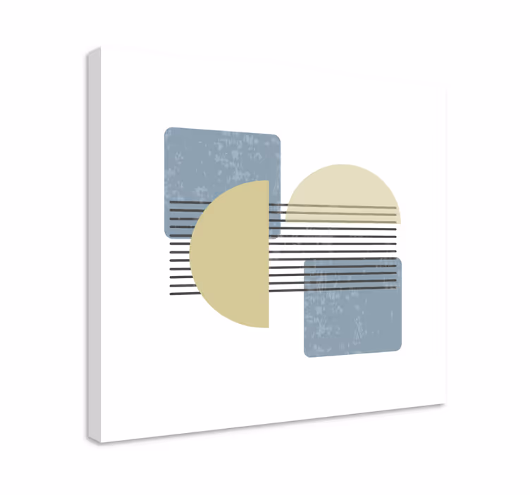 Geometric canvas abstract circular shapes - TenStickers