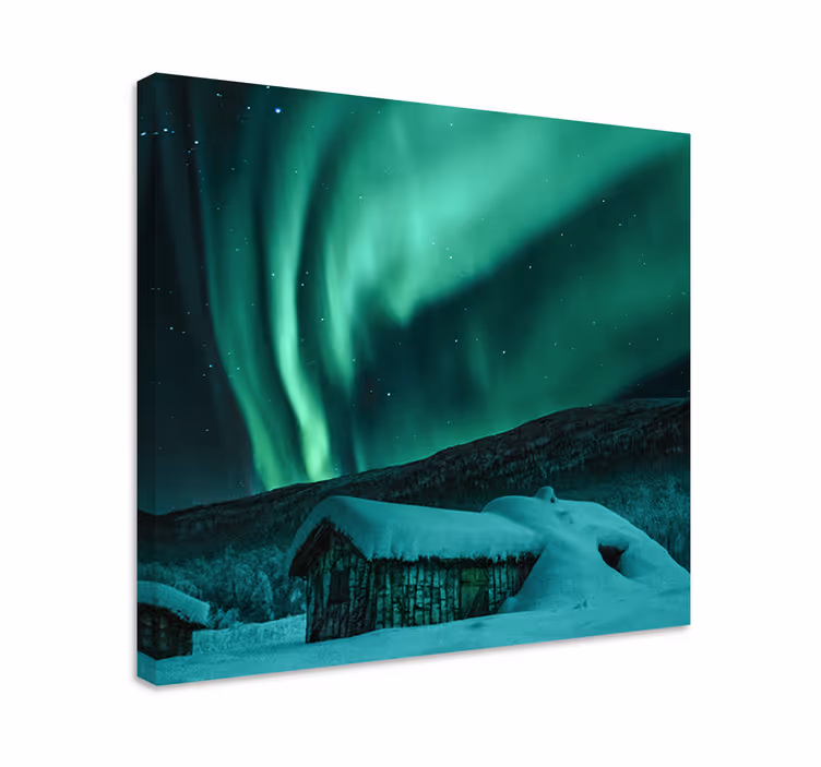Northern Lights Spectacle landscape canvas - TenStickers