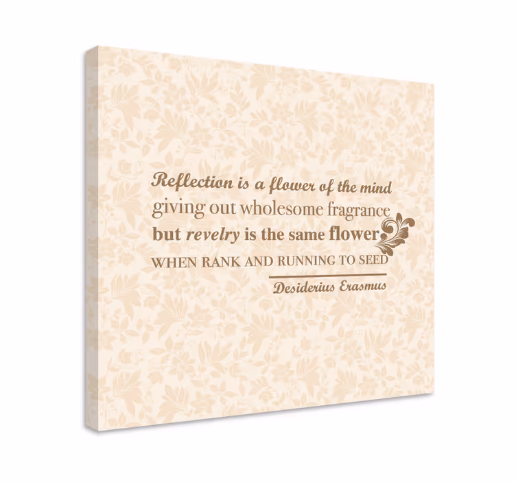 Floral reflection quote quote canvas - TenStickers