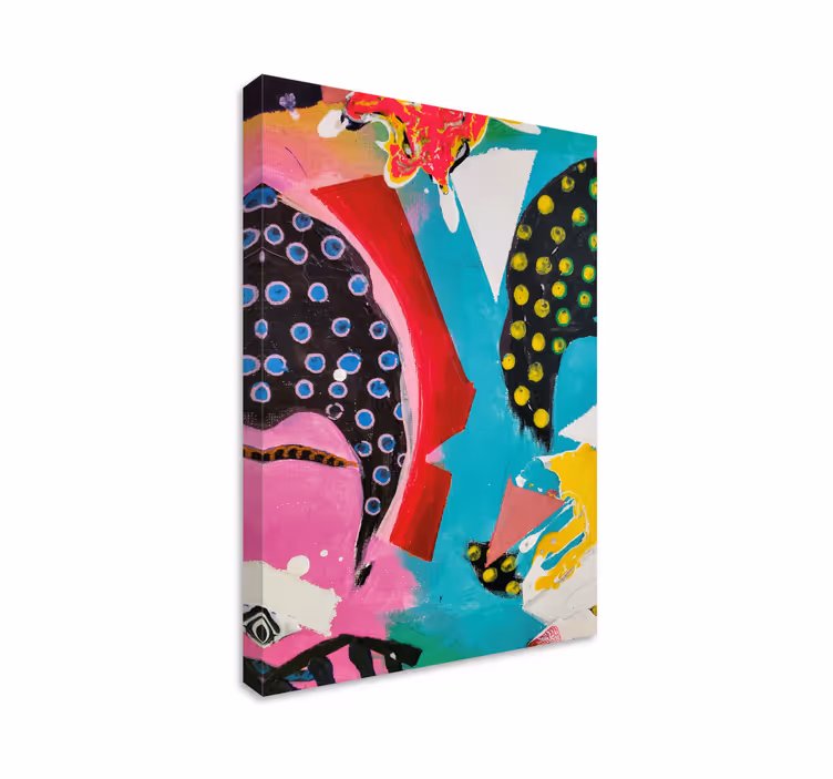 Abstract wall art 1 bold colorful forms - TenStickers