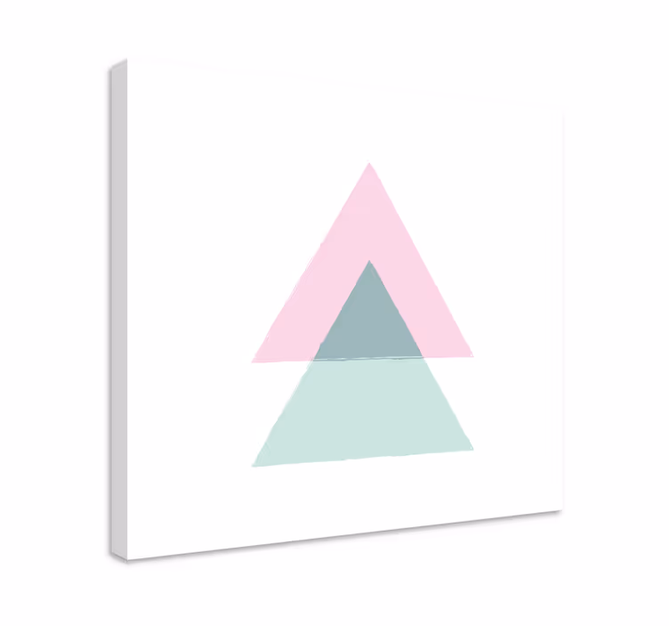 Geometric canvas with triangular shapes - TenStickers