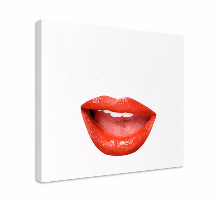 People canvas lips portrait - TenStickers
