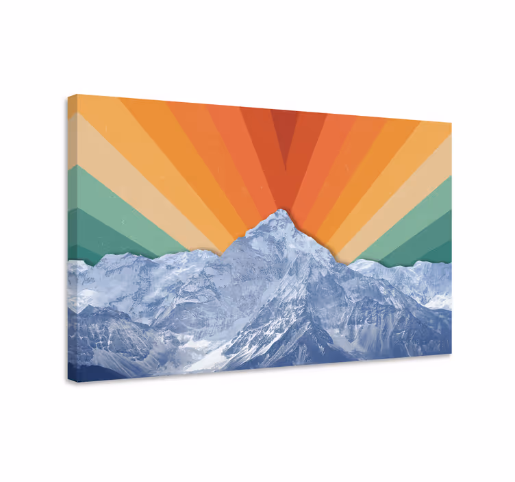 Majestic mountain sunrise landscape canvas - TenStickers