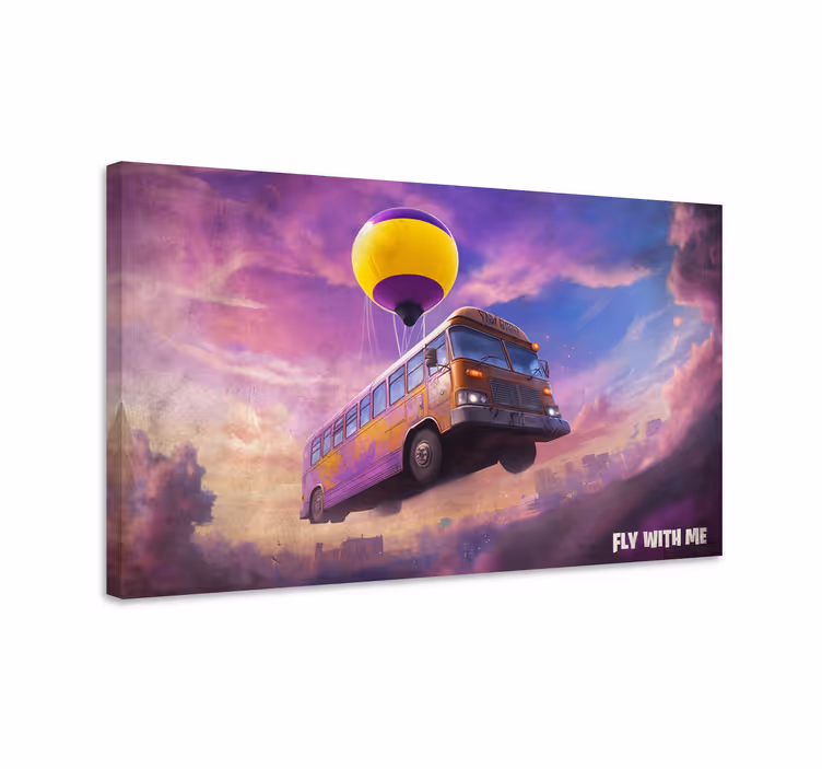 Flying bus scene gaming gaming wall art - TenStickers