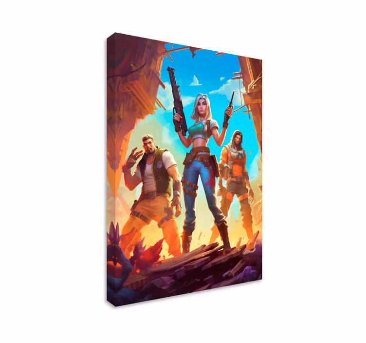 Abandoned warriors gaming framed  wall art - TenStickers