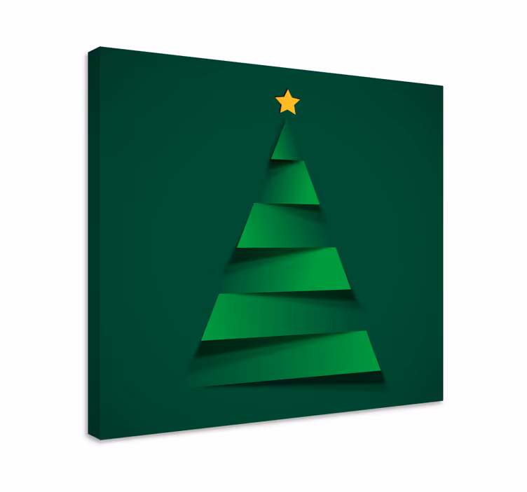 Modern christmas tree christmas canvas art - TenStickers