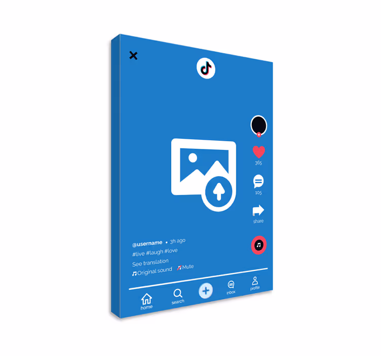 Tik Tok customized canvas print - TenStickers