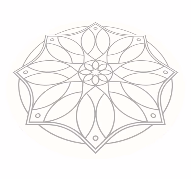 Mandala design living room vinyl rug - TenStickers