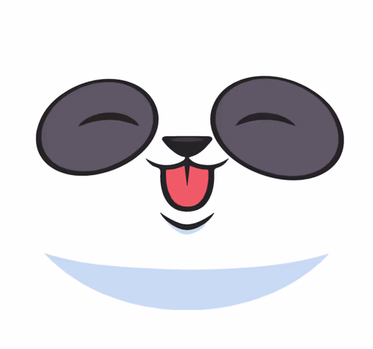 Panda face white rug - TenStickers