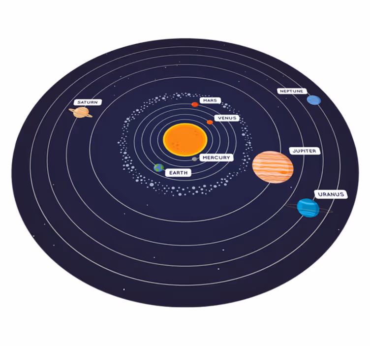 solar system bedroom carpet - TenStickers