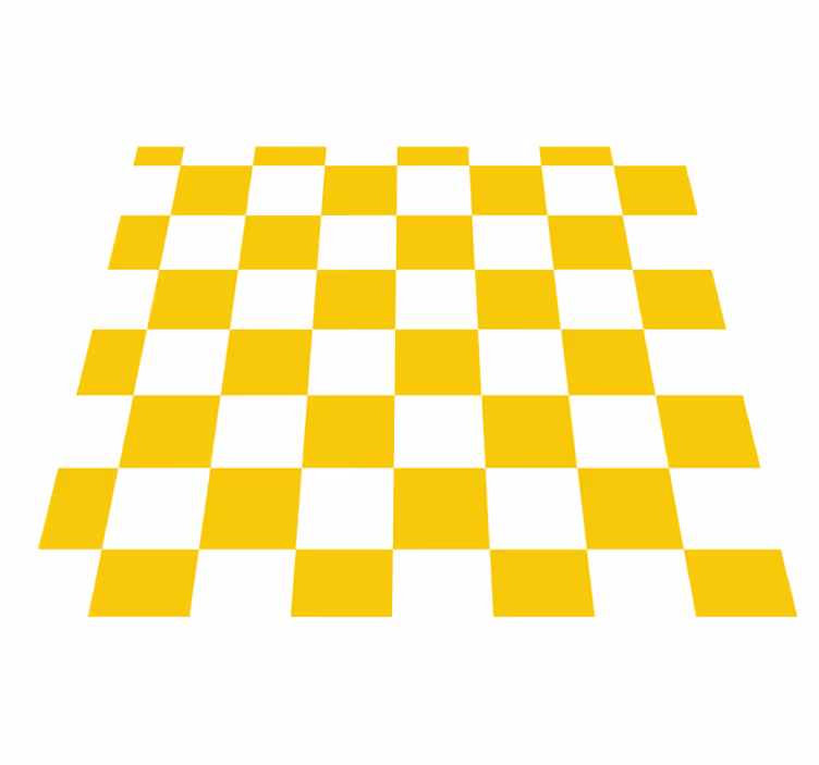 Checkered pattern  yellow rug - TenStickers