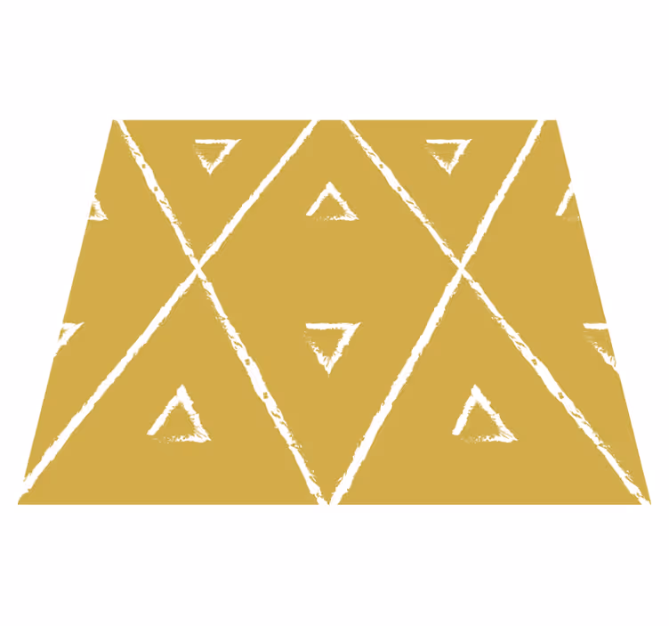 Geometric rhombus pattern yellow rug - TenStickers