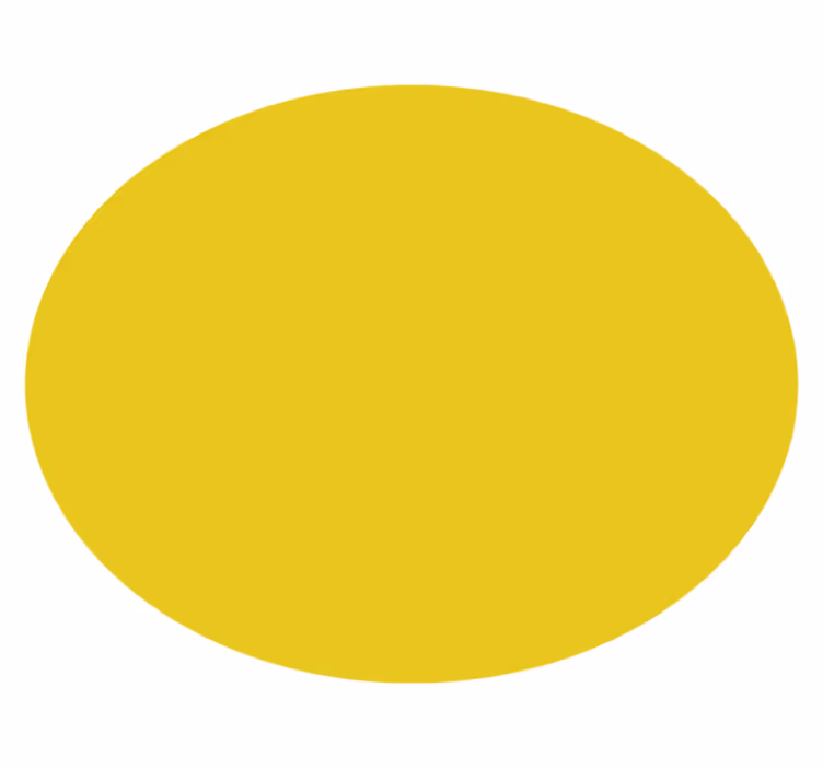 Circular design yellow vinyl rug - TenStickers