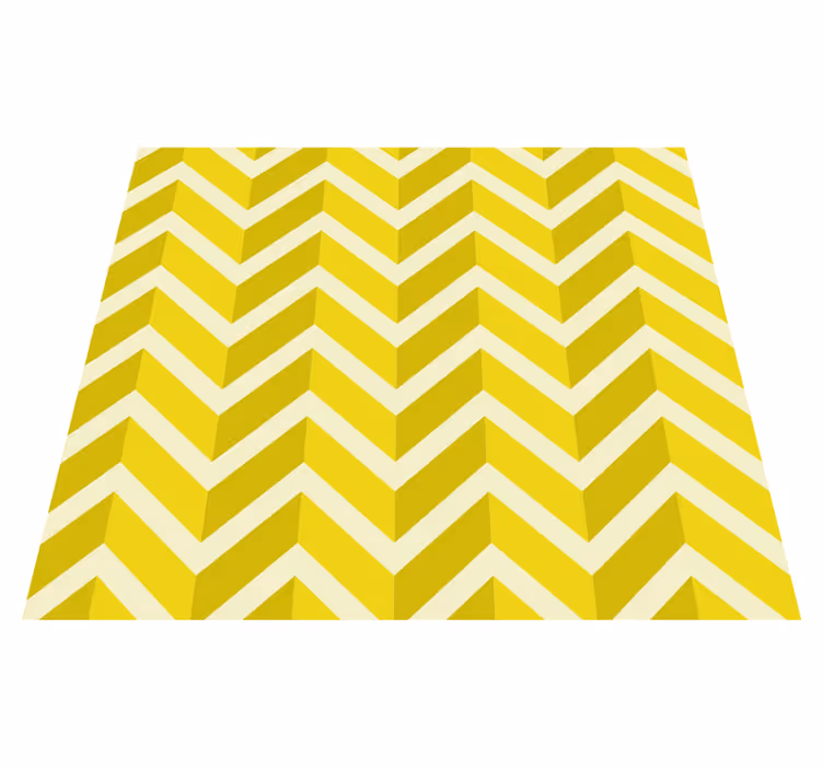Geometric arrow design yellow rug - TenStickers