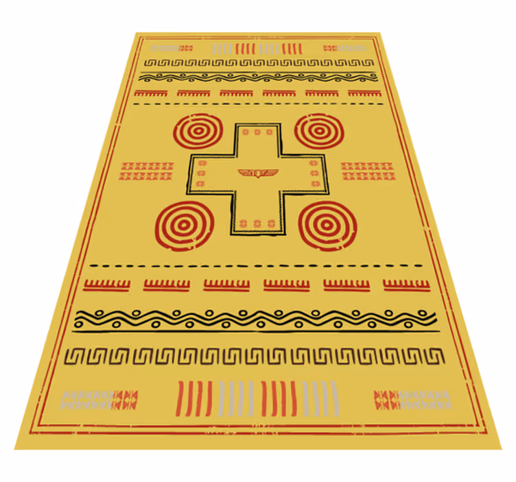 Ethnic design yellow rug - TenStickers