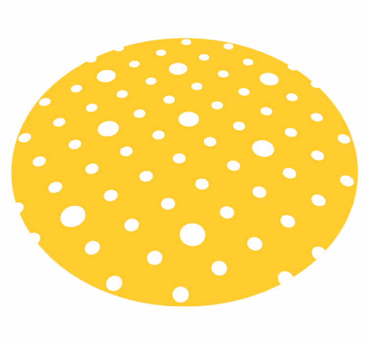 Polka dot yellow vinyl rug - TenStickers
