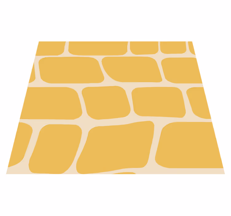 Abstract pattern  yellow rug - TenStickers