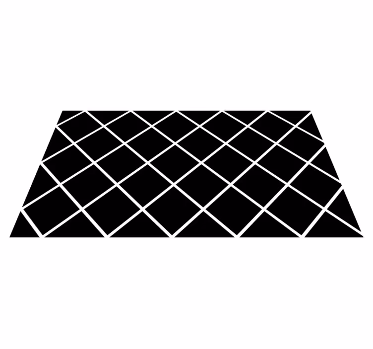 Modern geometric lines black rug - TenStickers