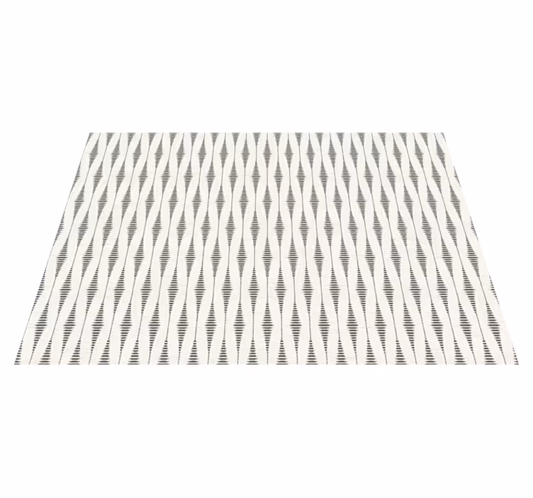"Rabaul Ikat" grey and beige modern rug - TenStickers