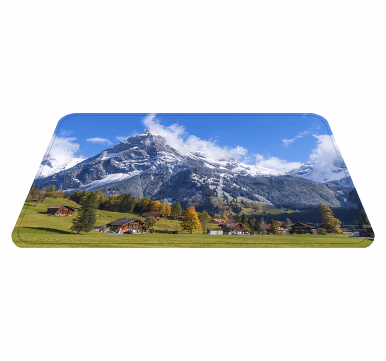 Alps view bathroom mat - TenStickers