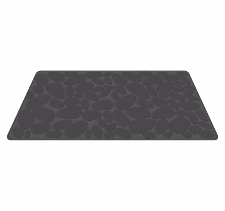 Grey rock effect bathroom mat - TenStickers
