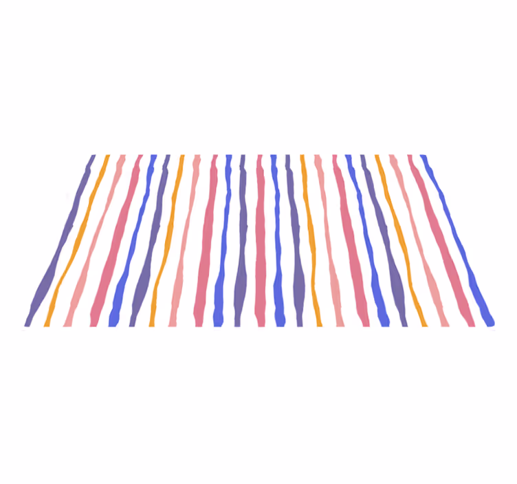 Colourful wide stripes bathroom mat - TenStickers