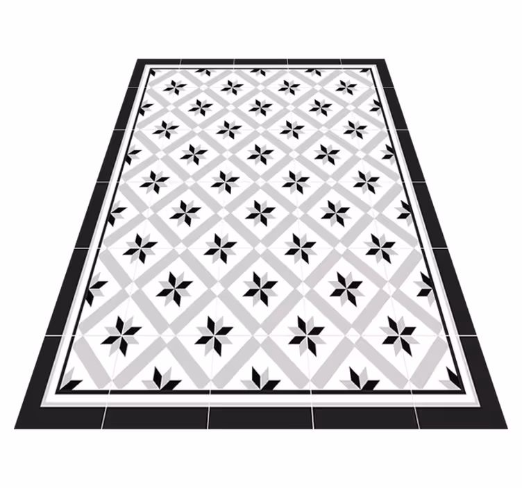 Hydraulic Black kitchen mat - TenStickers