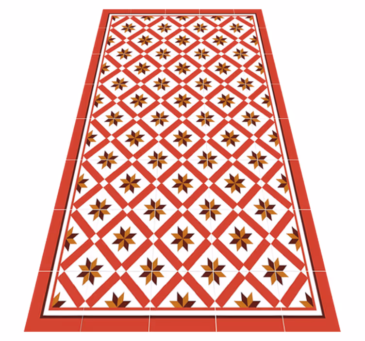 Hydraulic Red kitchen mat - TenStickers