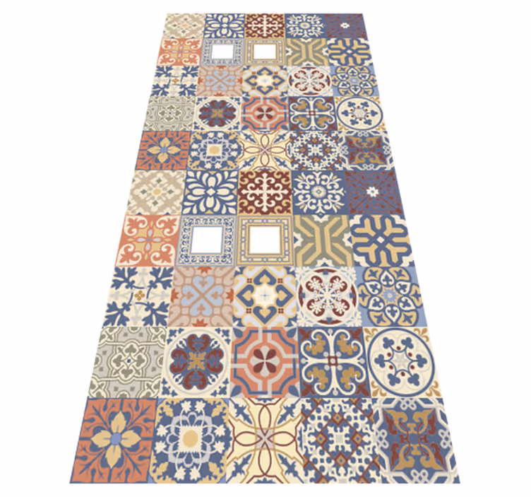 Multicolor hydraulic kitchen mat - TenStickers