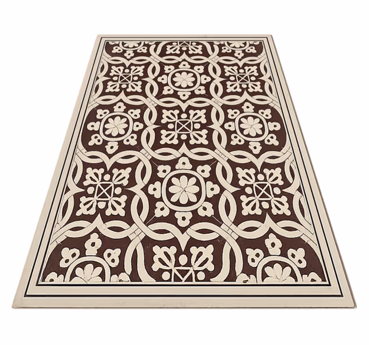 Organic tiles living room rug - TenStickers