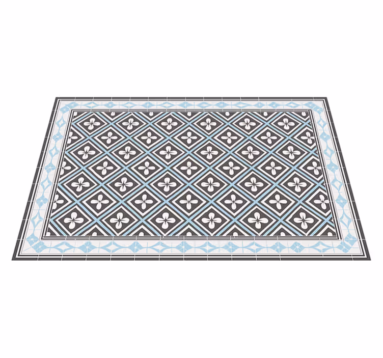 Geometric tile design outdoor rug - TenStickers