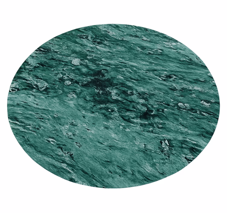 Elegant marble effect green rug - TenStickers