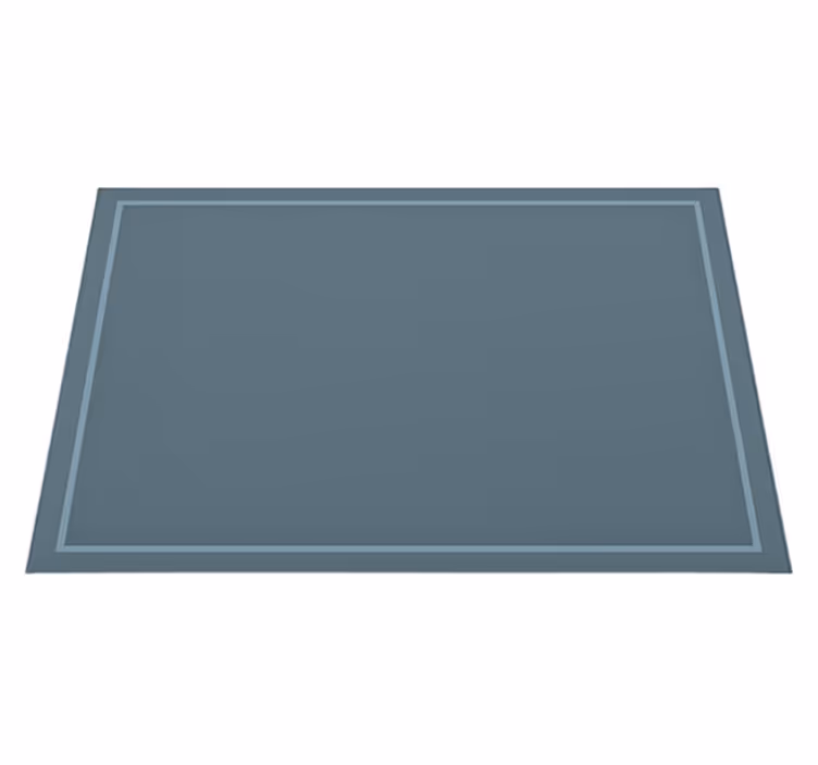 Plain bordered design blue rug - TenStickers