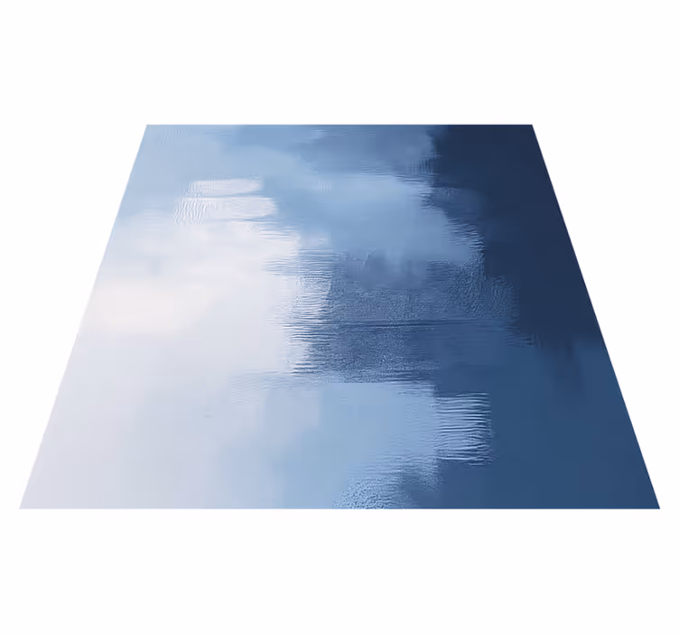 Abstract expressionist art blue rug - TenStickers