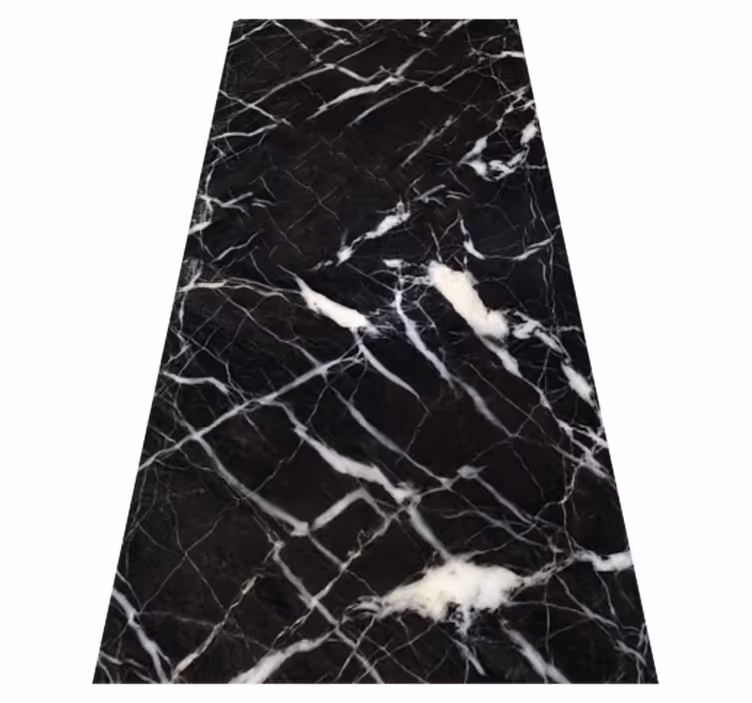 Black and white effect marble rug - TenStickers