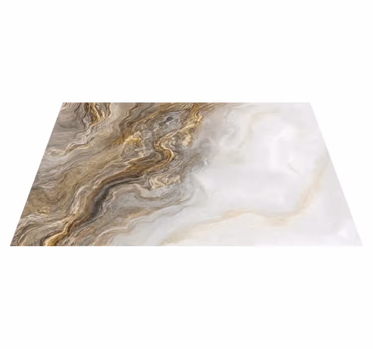 Taupe onyx effect marble rug - TenStickers