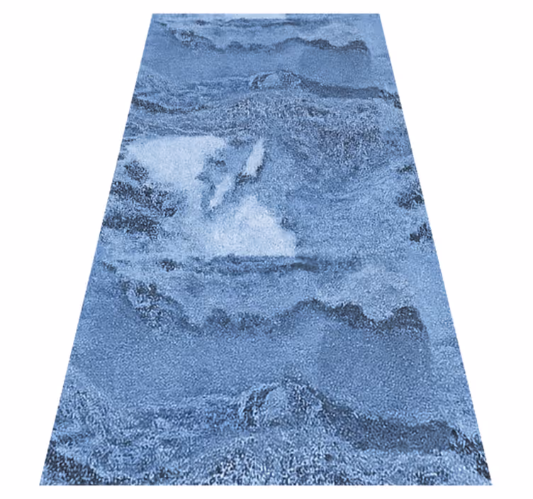 Deep blue texture marble rug - TenStickers