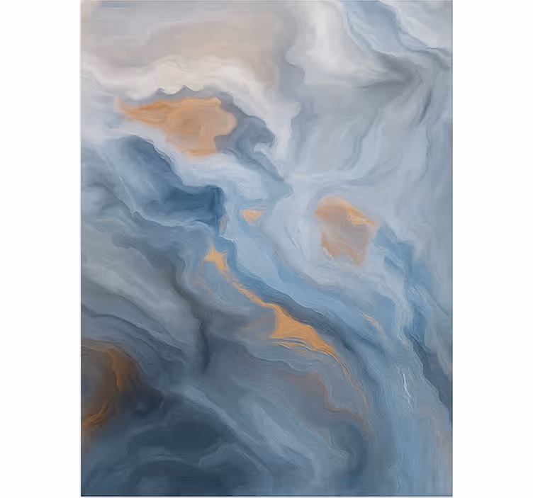 Amber-blue shades marble rug - TenStickers