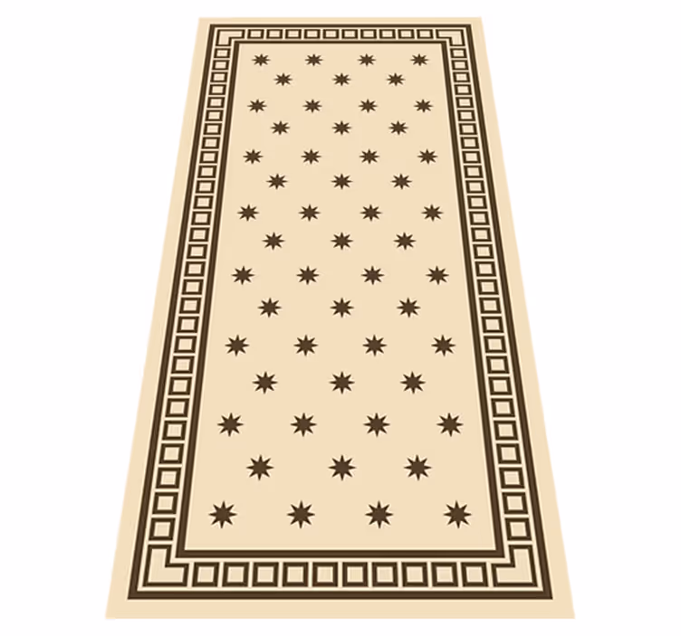 Vintage beige motif kitchen vinyl mat - TenStickers
