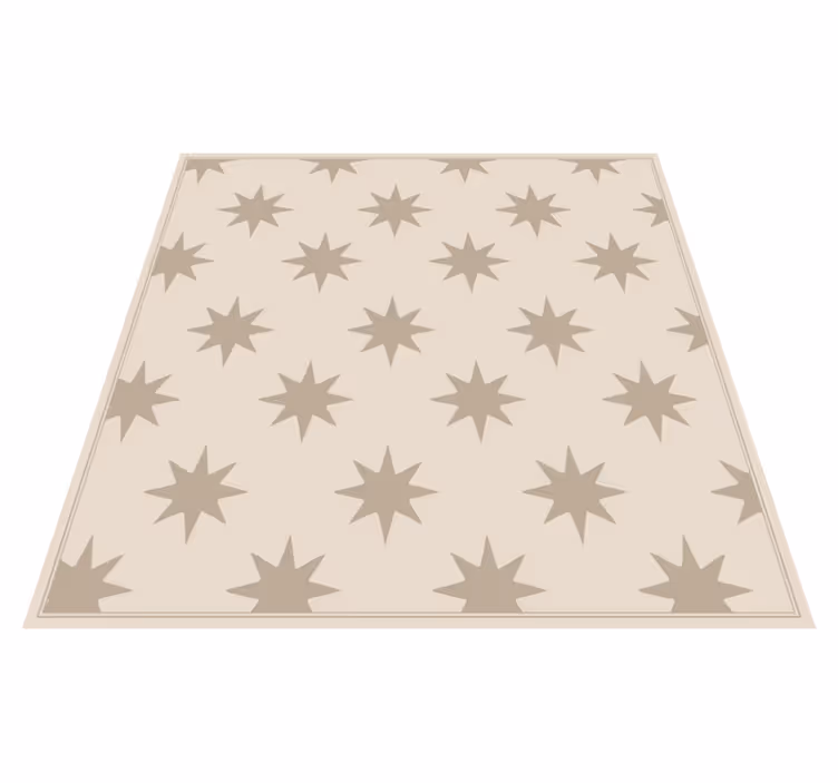 Starry beigemotif kitchen vinyl mat - TenStickers