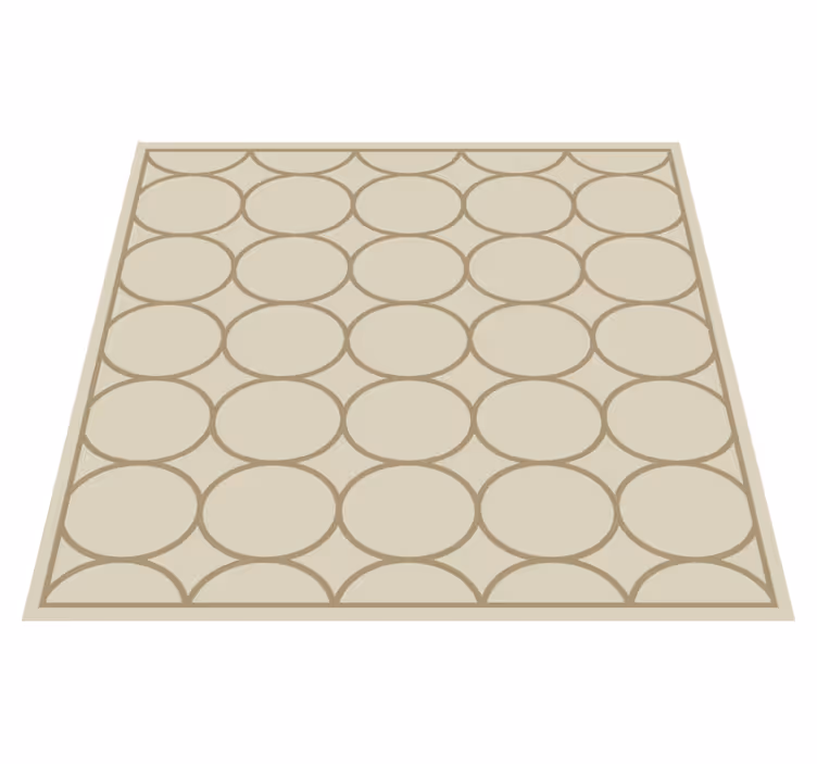Sandy beige pattern kitchen vinyl mat - TenStickers
