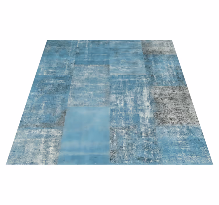 Distressed Patchwork Rug dining room rug - TenStickers